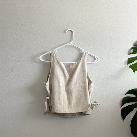 Mill & Moss Spruce Cropped Tank Top with Ties- NWT - Size Small - Picture 7 of 7